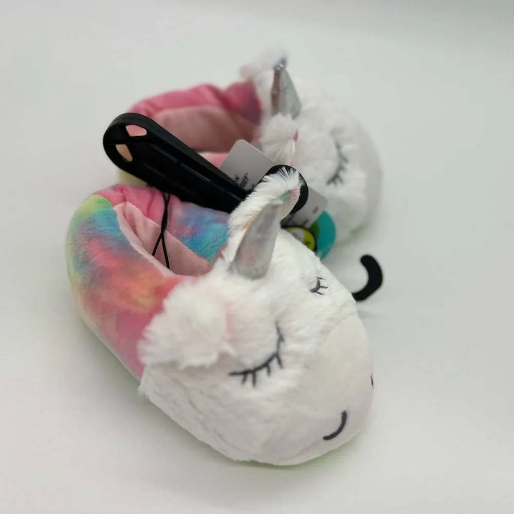 Western Chief Kids Plush Character House Slippers, Unicorn Dream, US 5-6 girls